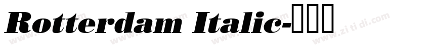 Rotterdam Italic字体转换